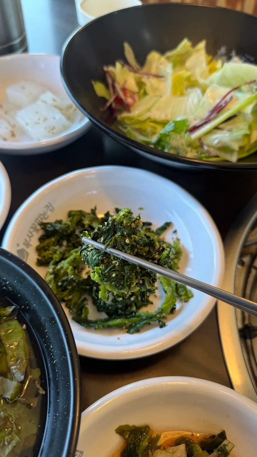 Jjuchipa meal side-dish spread