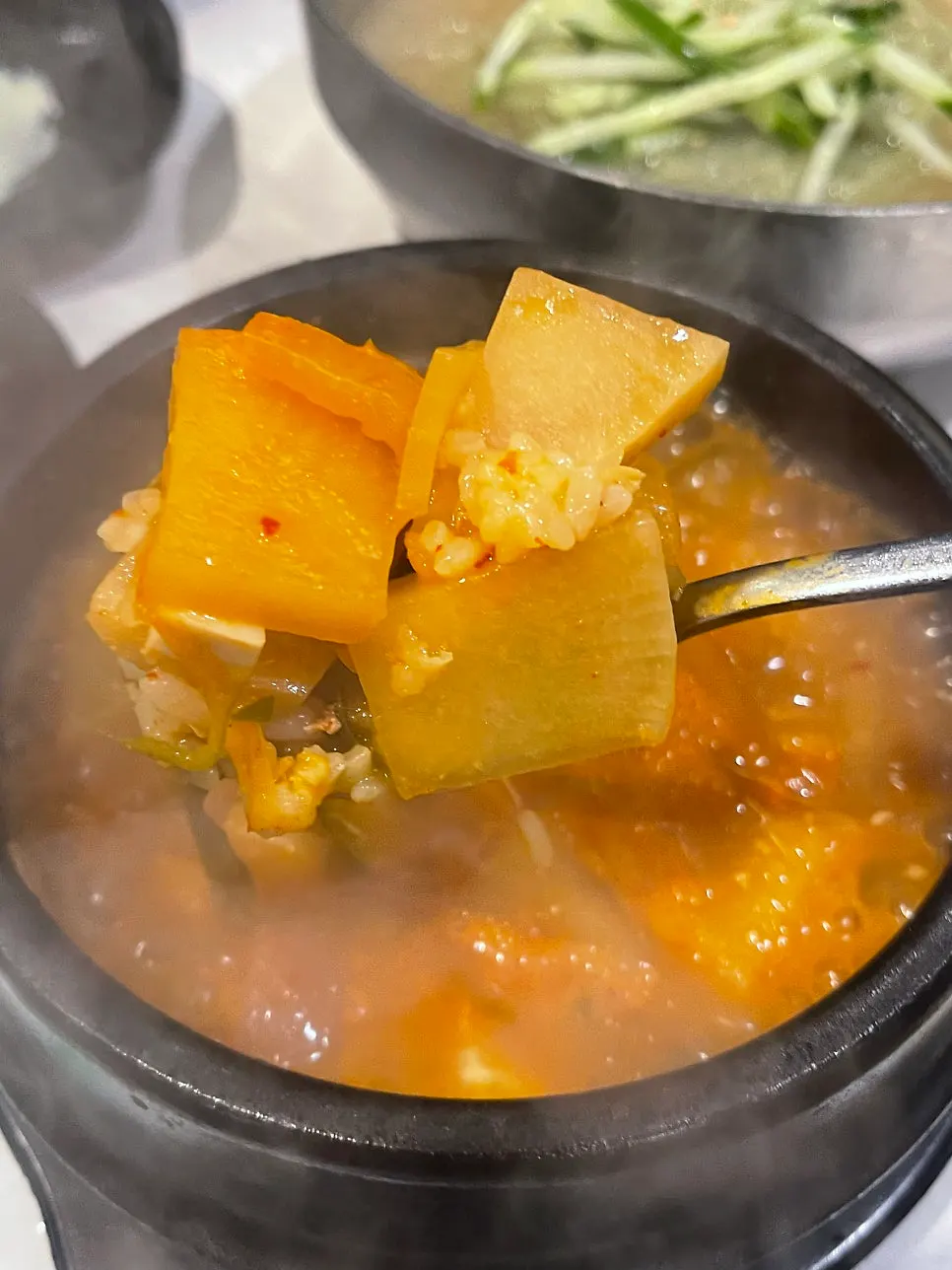 마무리로 먹은 된장술밥