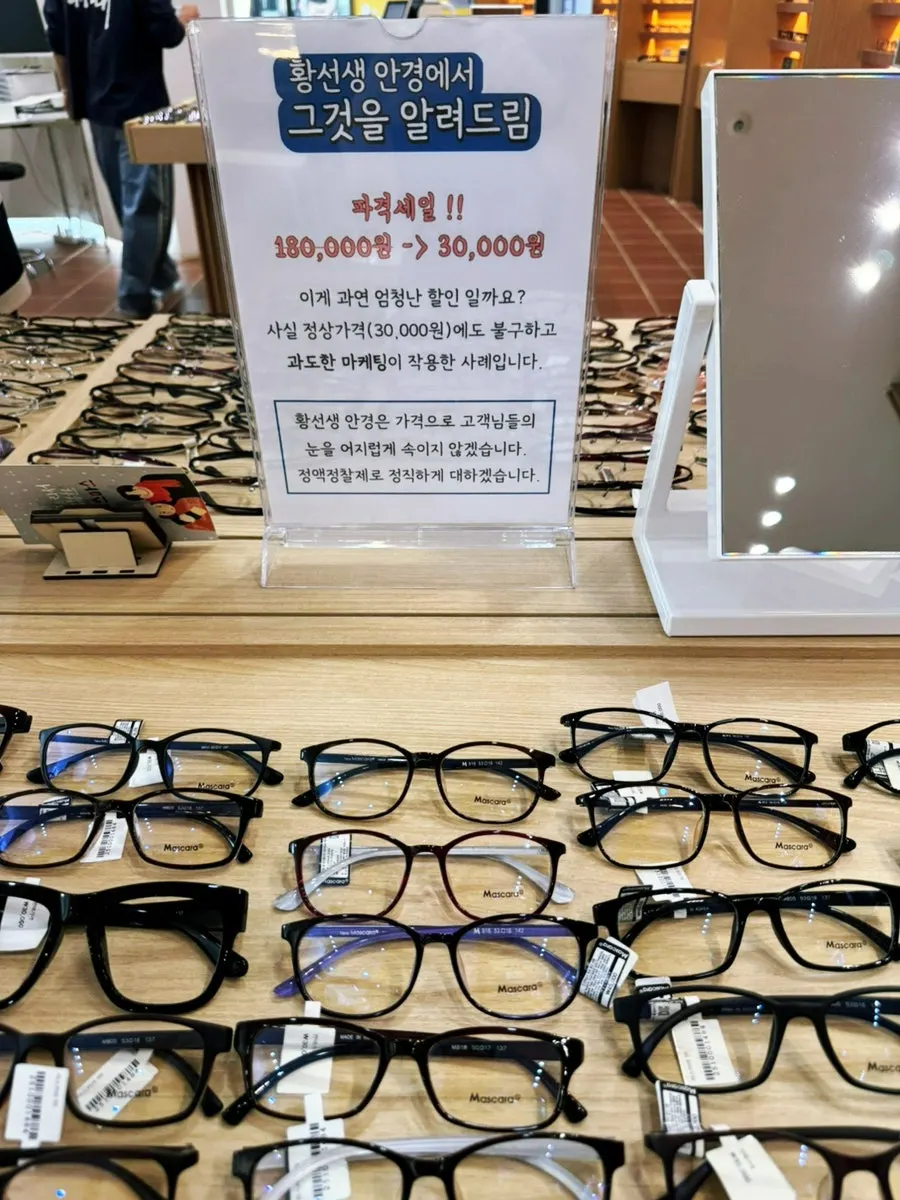 Frame section organized by price tier