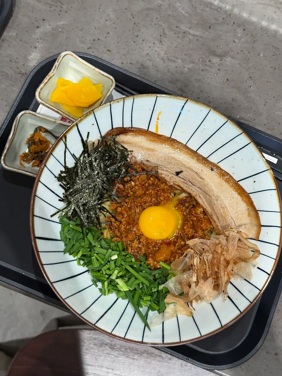 Gyoza selected with the set