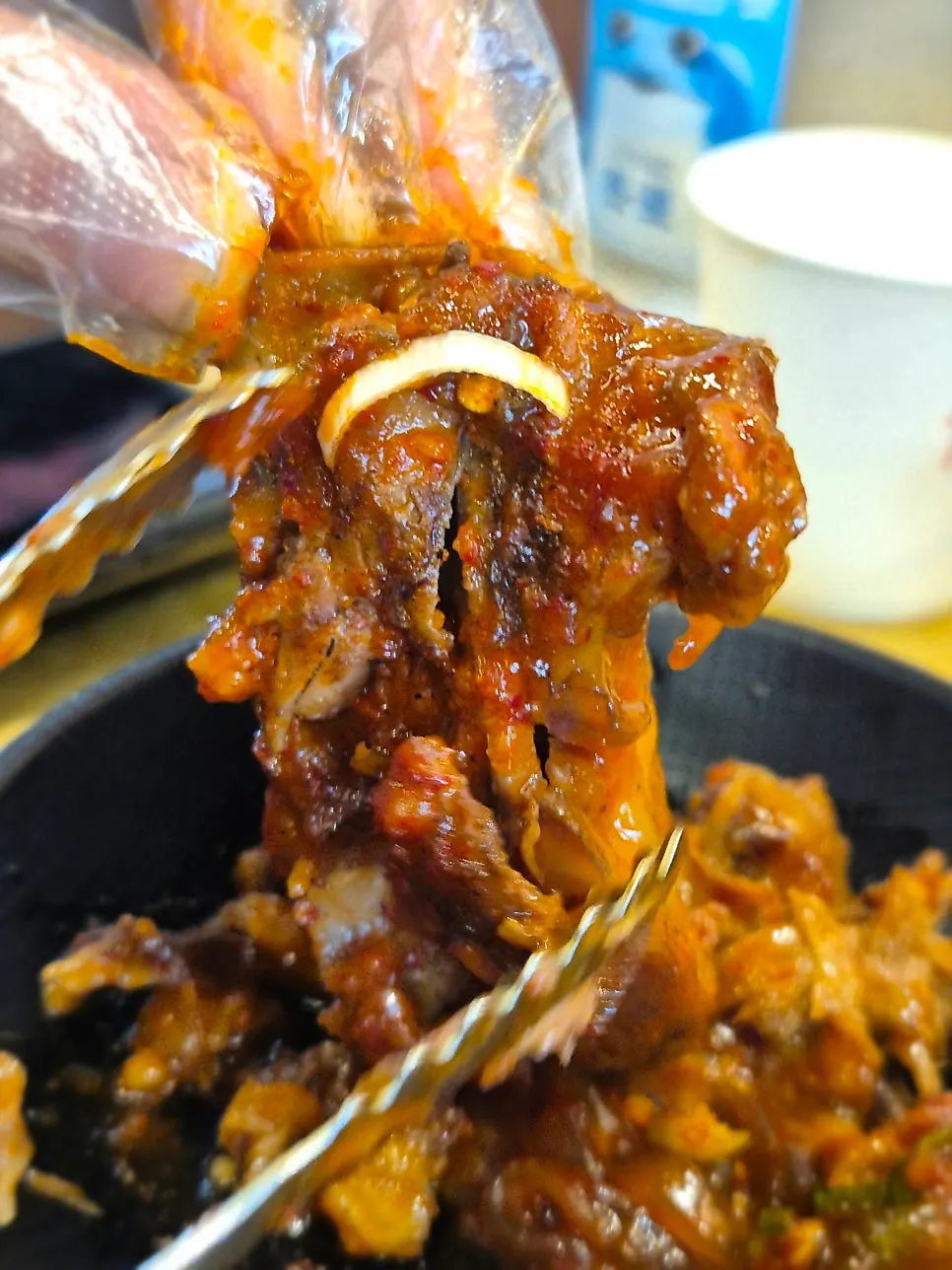 밥과 함께 먹는 불뼈찜