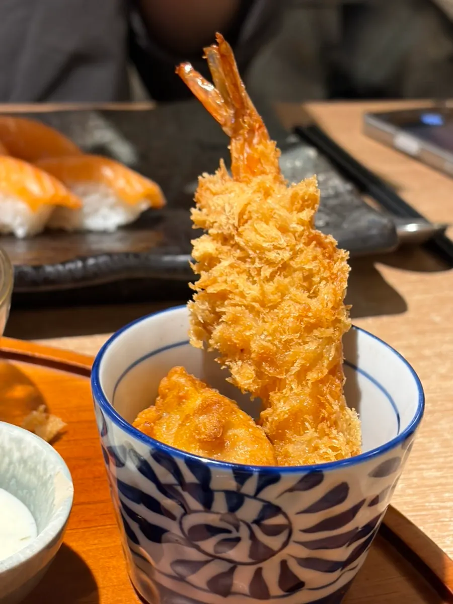 Ebi katsu and karaage that came with the ramen set