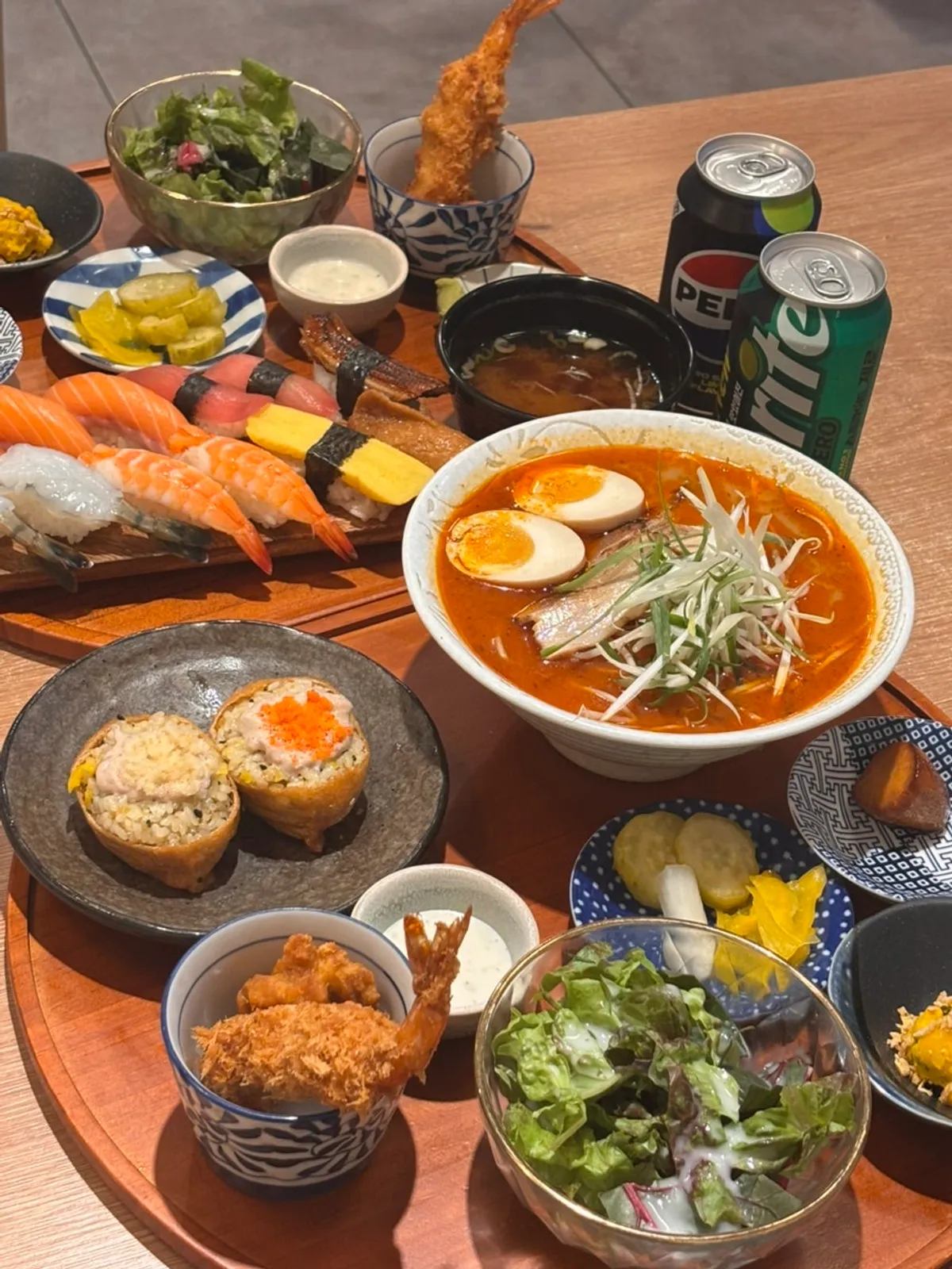 고구마샐러드와 맛탕까지 포함된 정식 후식