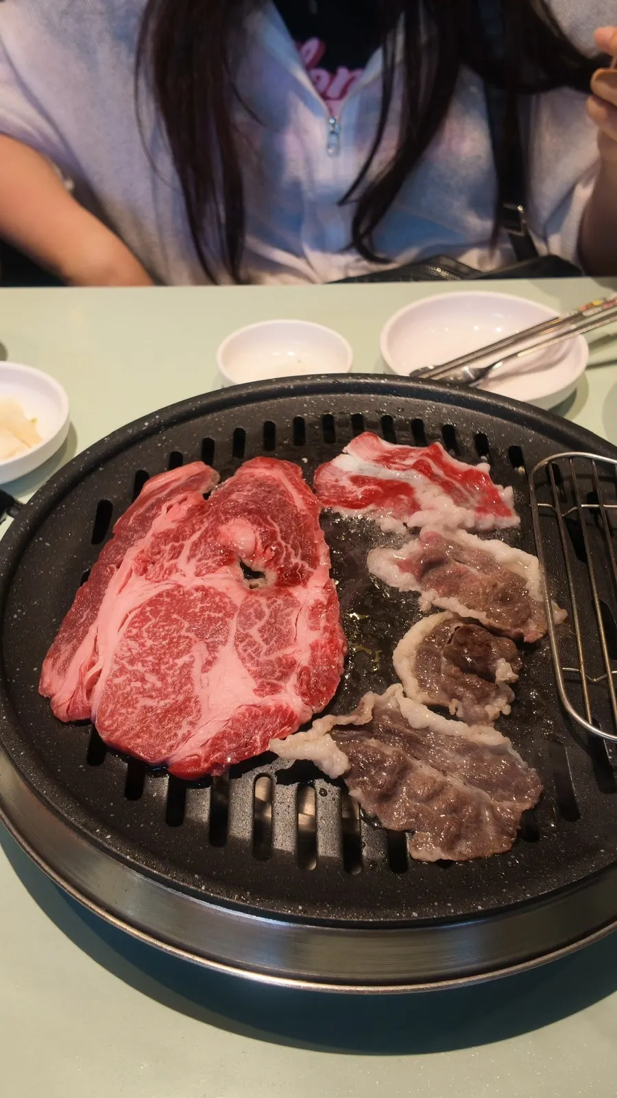 Korean beef arranged on a plate