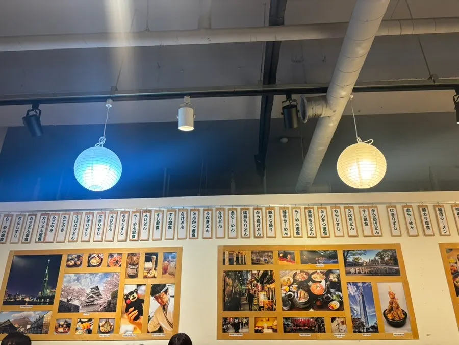 Interior decorated with Japanese posters