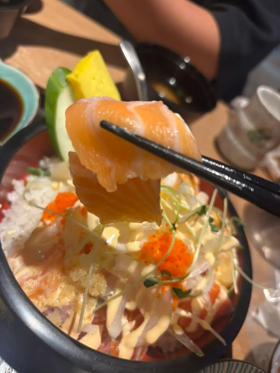Side dishes and fried items served with the ramen set