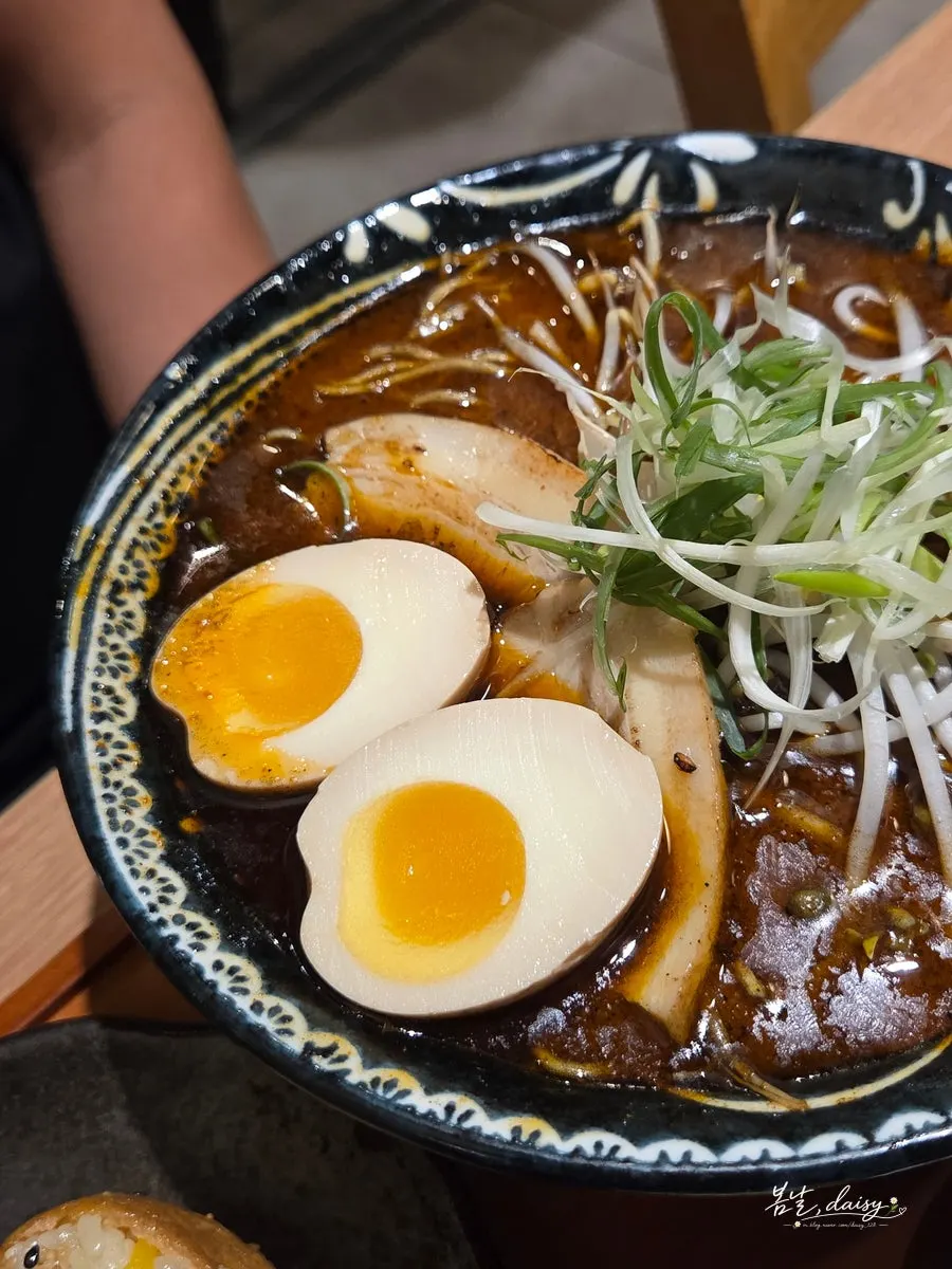 Soft-boiled ajitama marinated egg topping