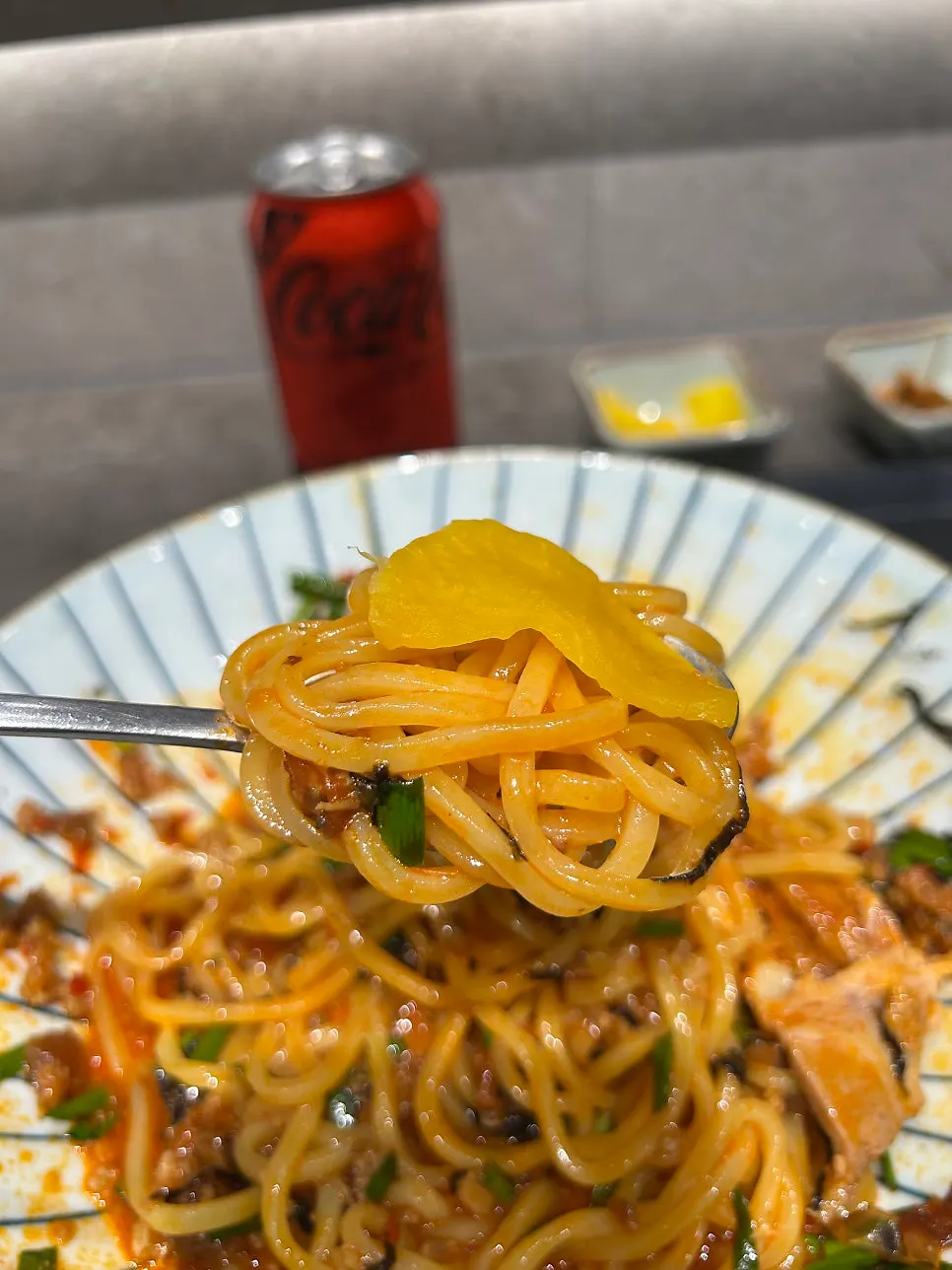 라유와 식초로 조절한 마제소바