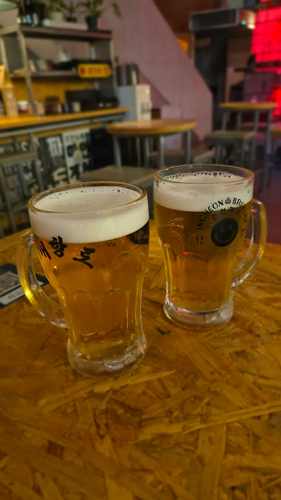 Two glasses of Gaehangno Lager