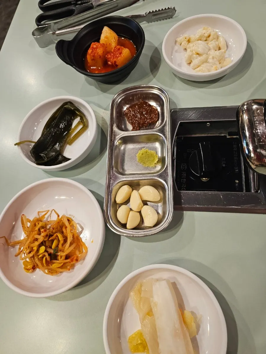 A full spread of basic side dishes