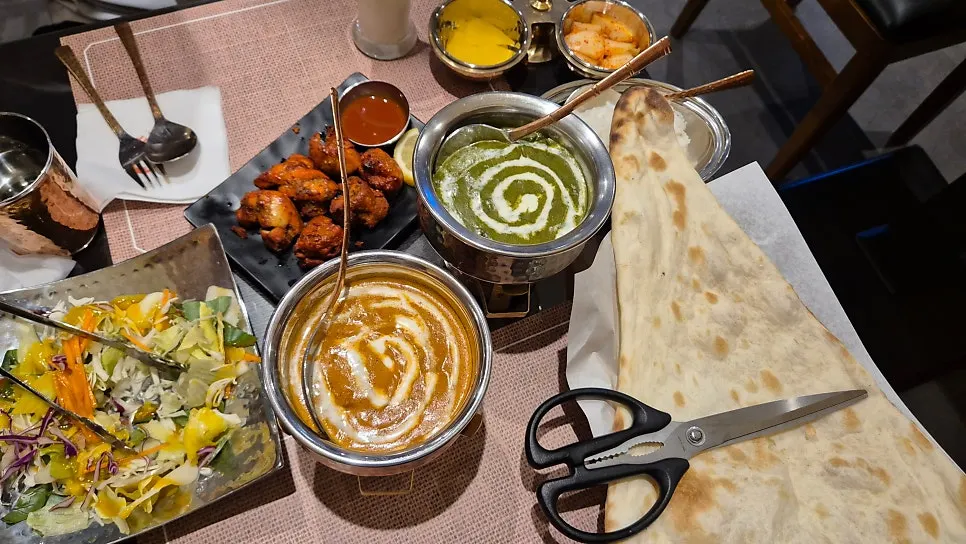 Table at India The Durbar Samseong Station Branch after the meal