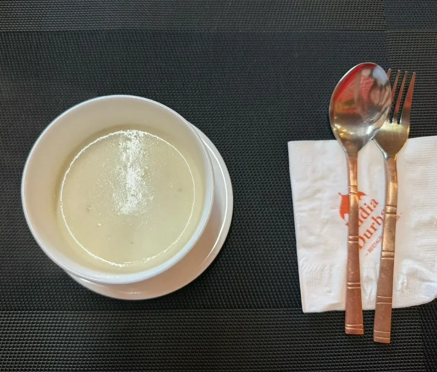 Chicken mushroom soup from Set C at India Darbar
