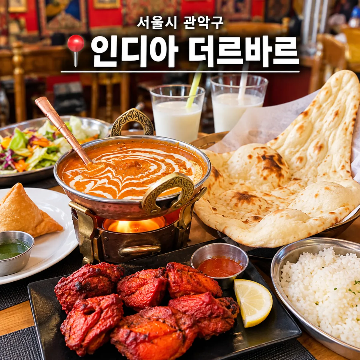 India Darbar Set B featuring butter curry and naan