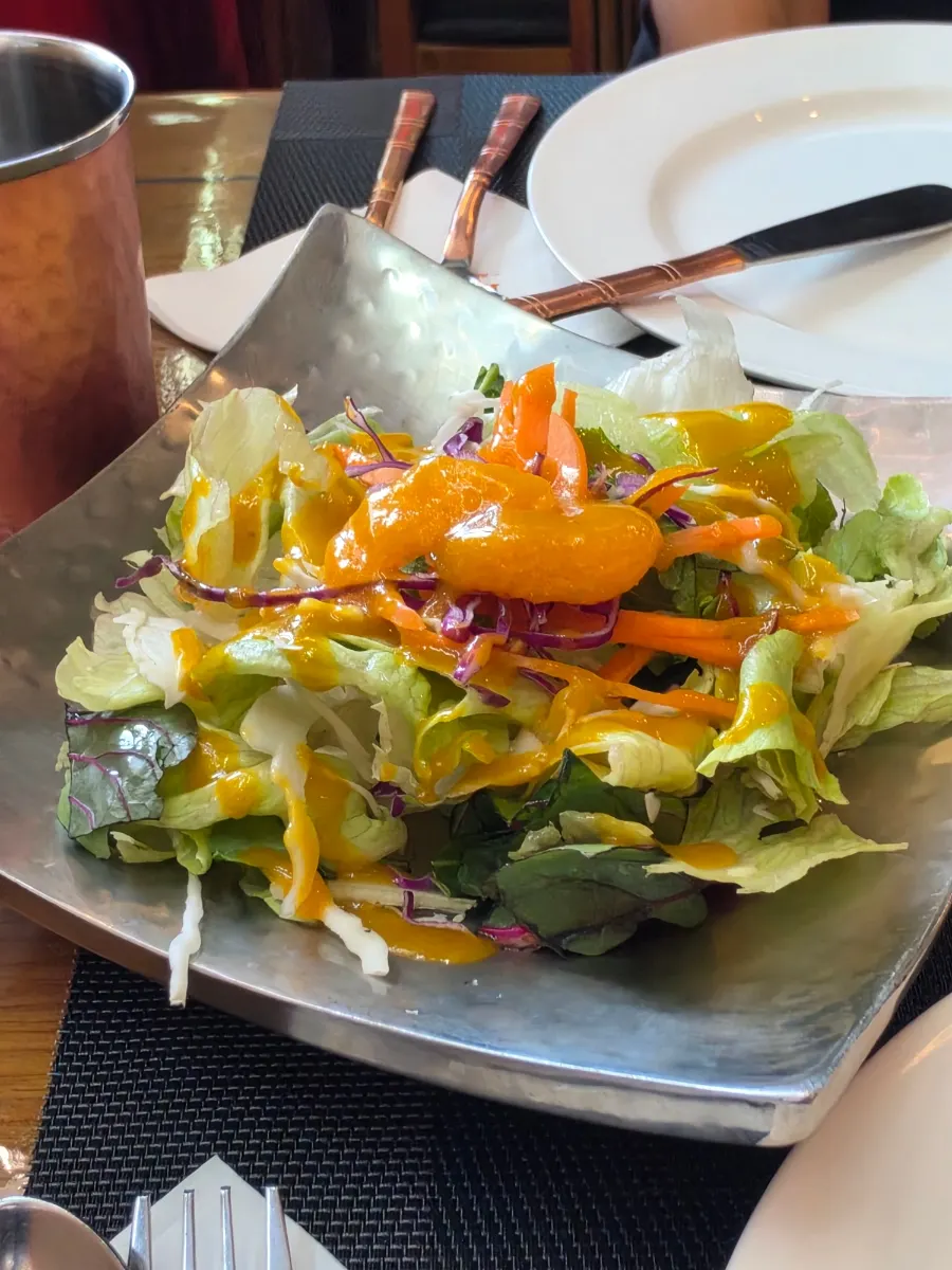 Set B salad with orange dressing