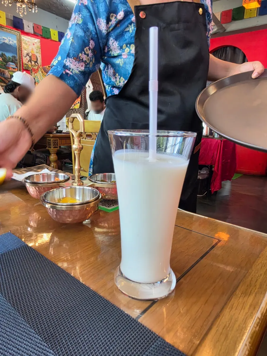 Indian yogurt drink lassi included in Set B