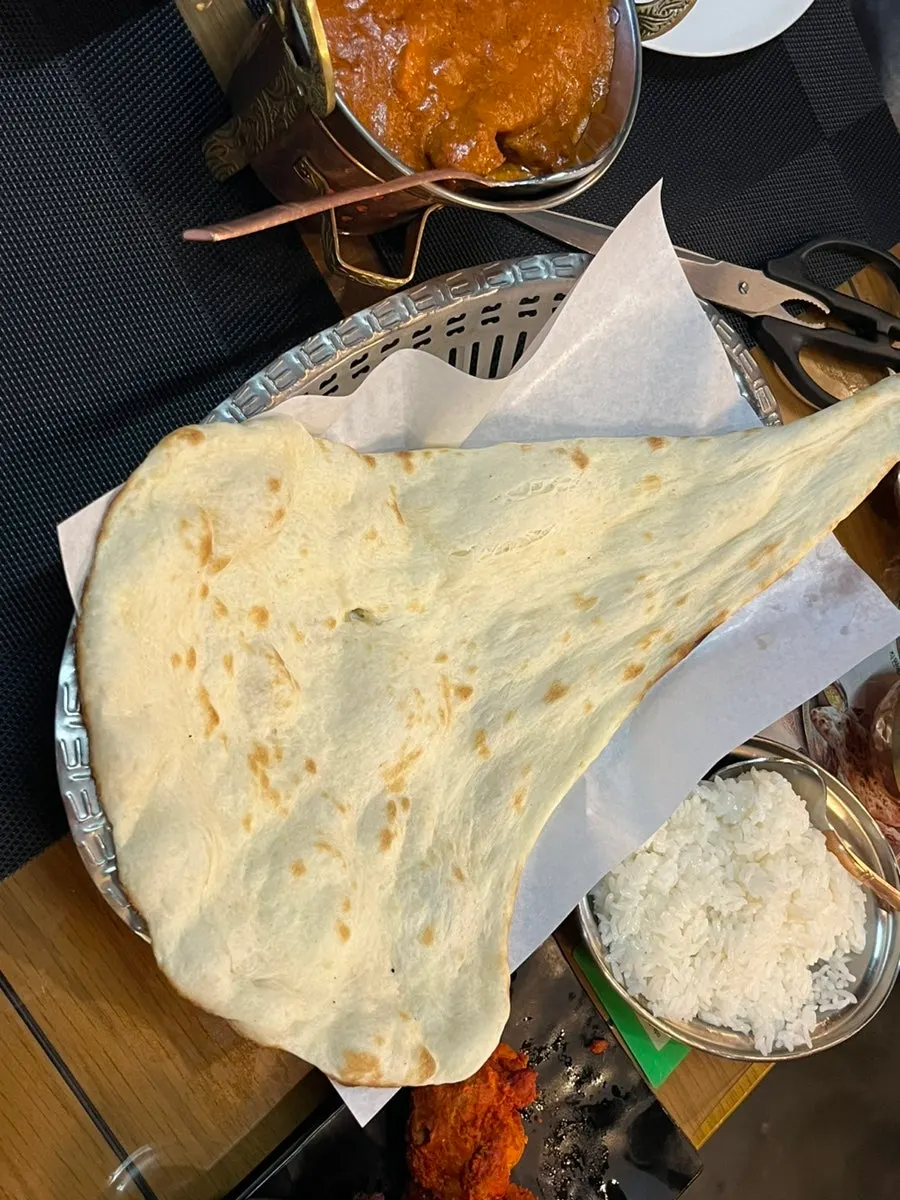 Curry paired with naan