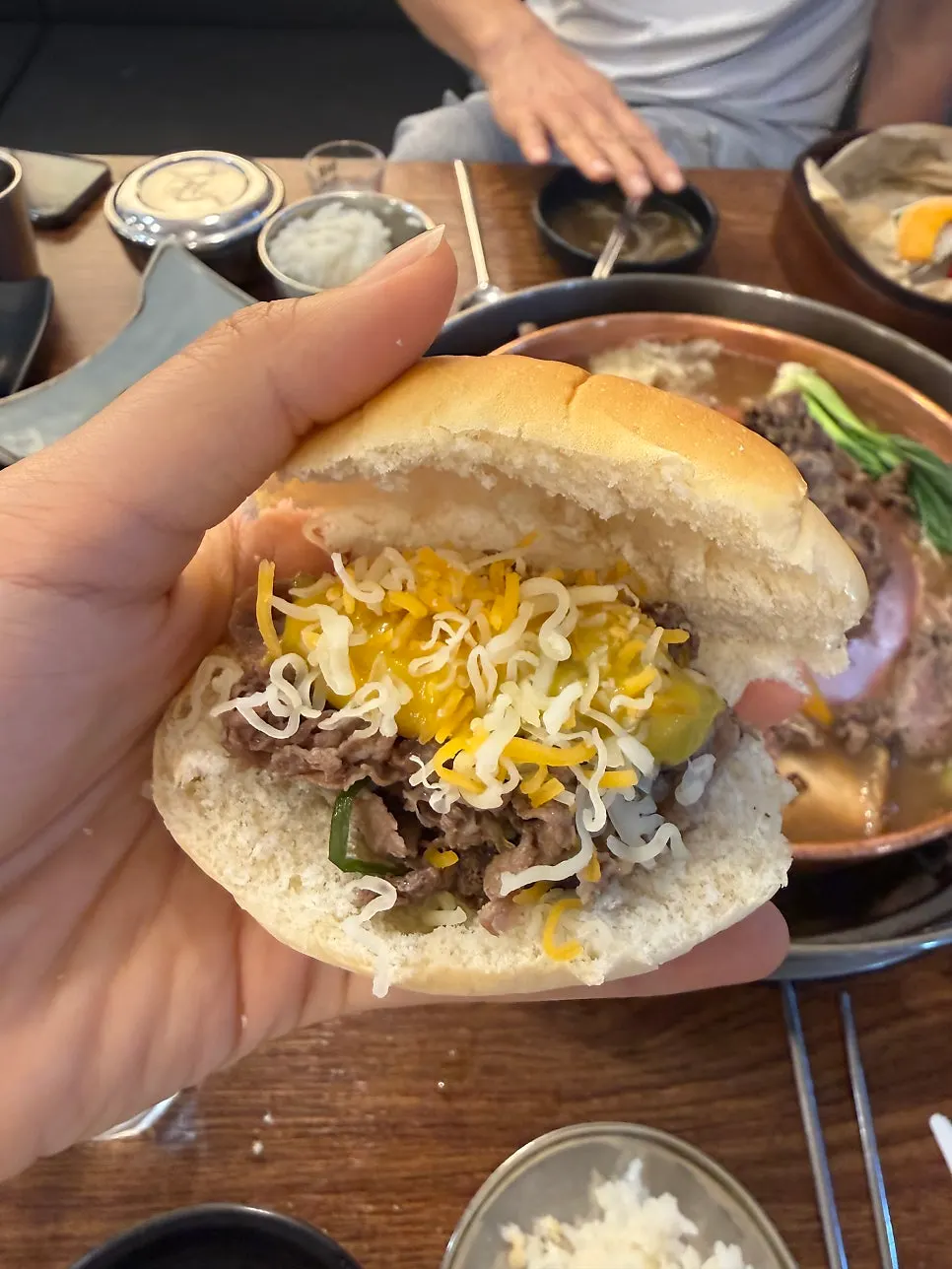 Korean beef bulgogi with mild broth for a family meal in Hakik-dong, Incheon