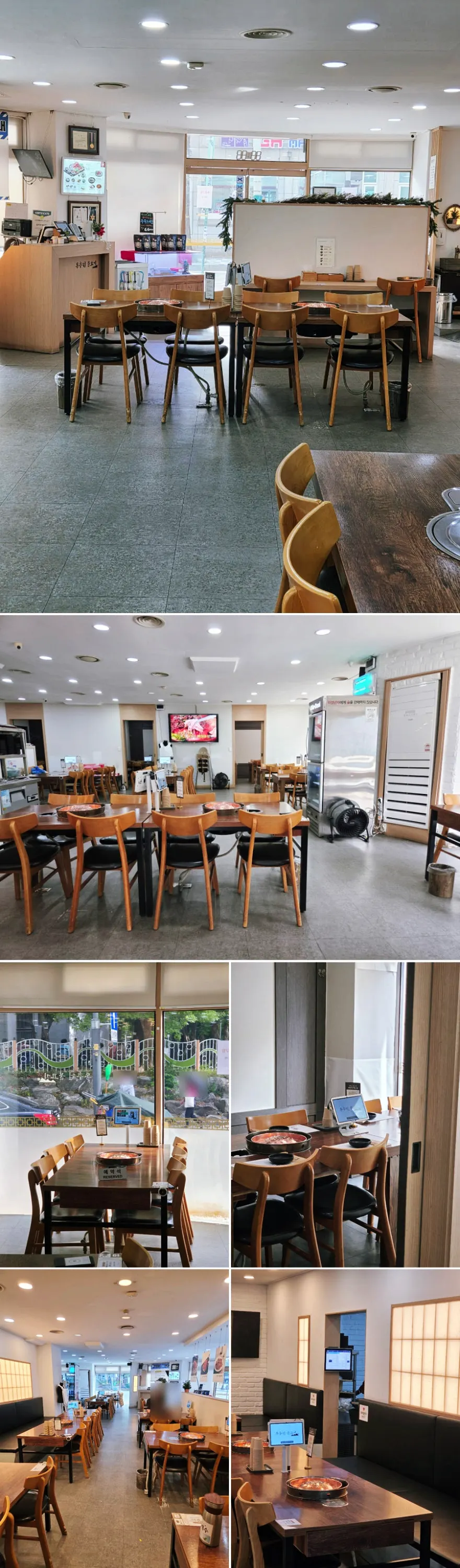 The spacious dining area and private room at Dongchuwon Bulgogi