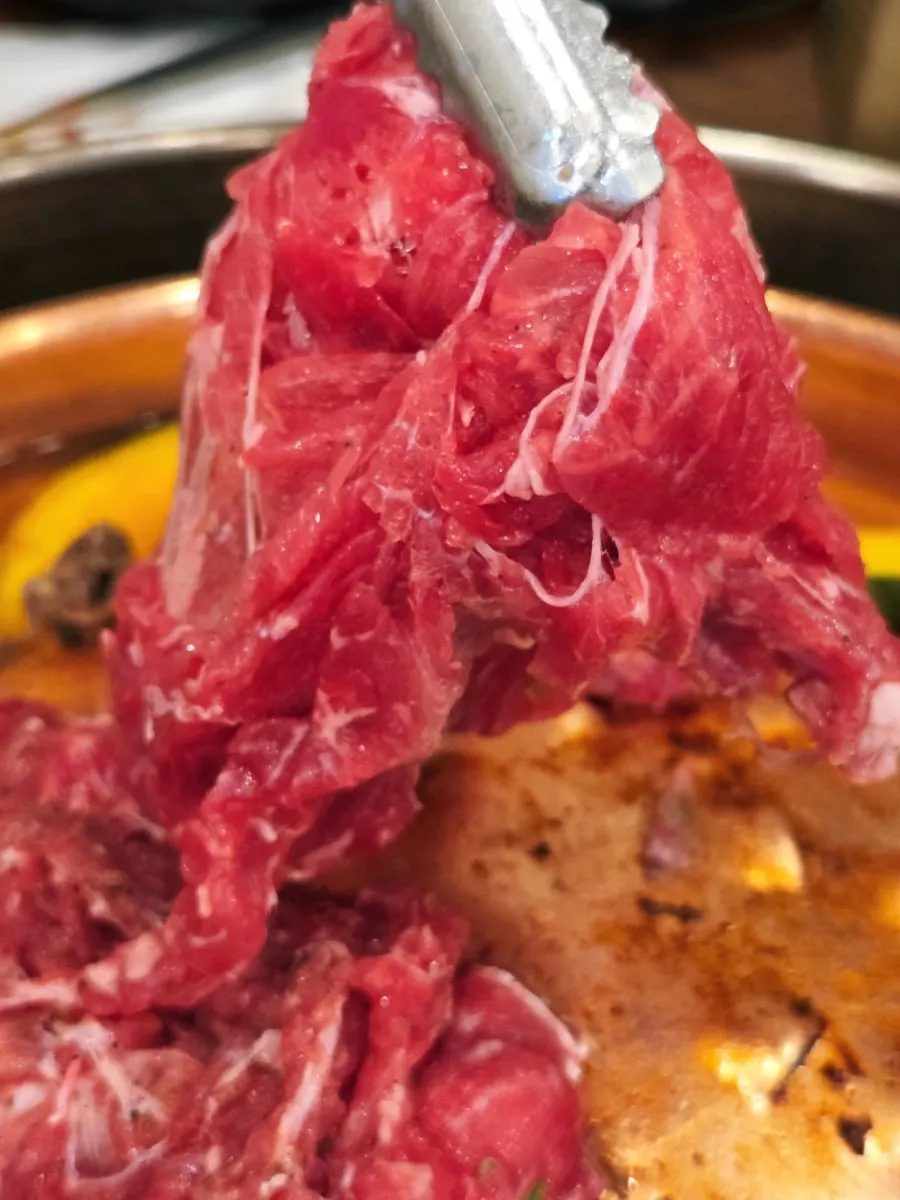 Korean beef bulgogi paired with vegetables