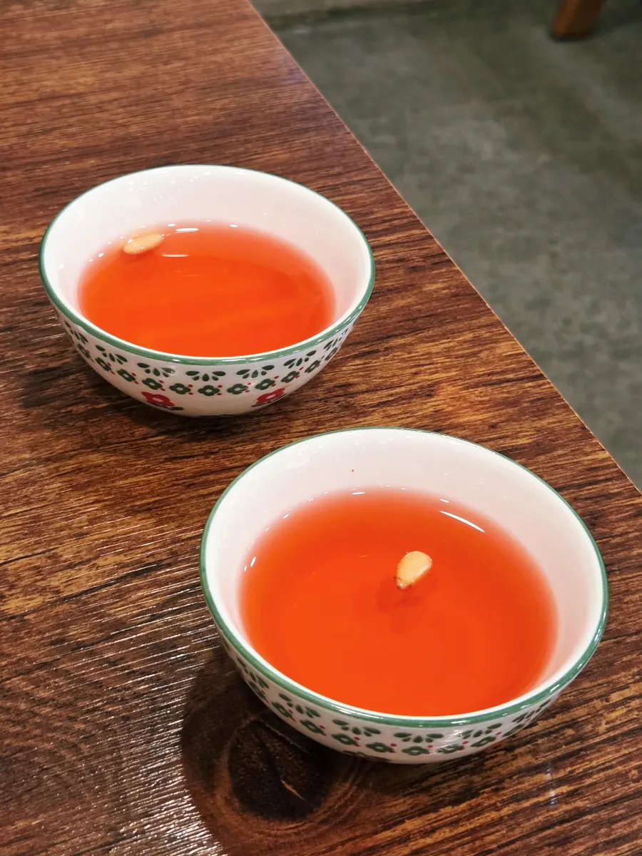 Omija tea and dessert after the meal