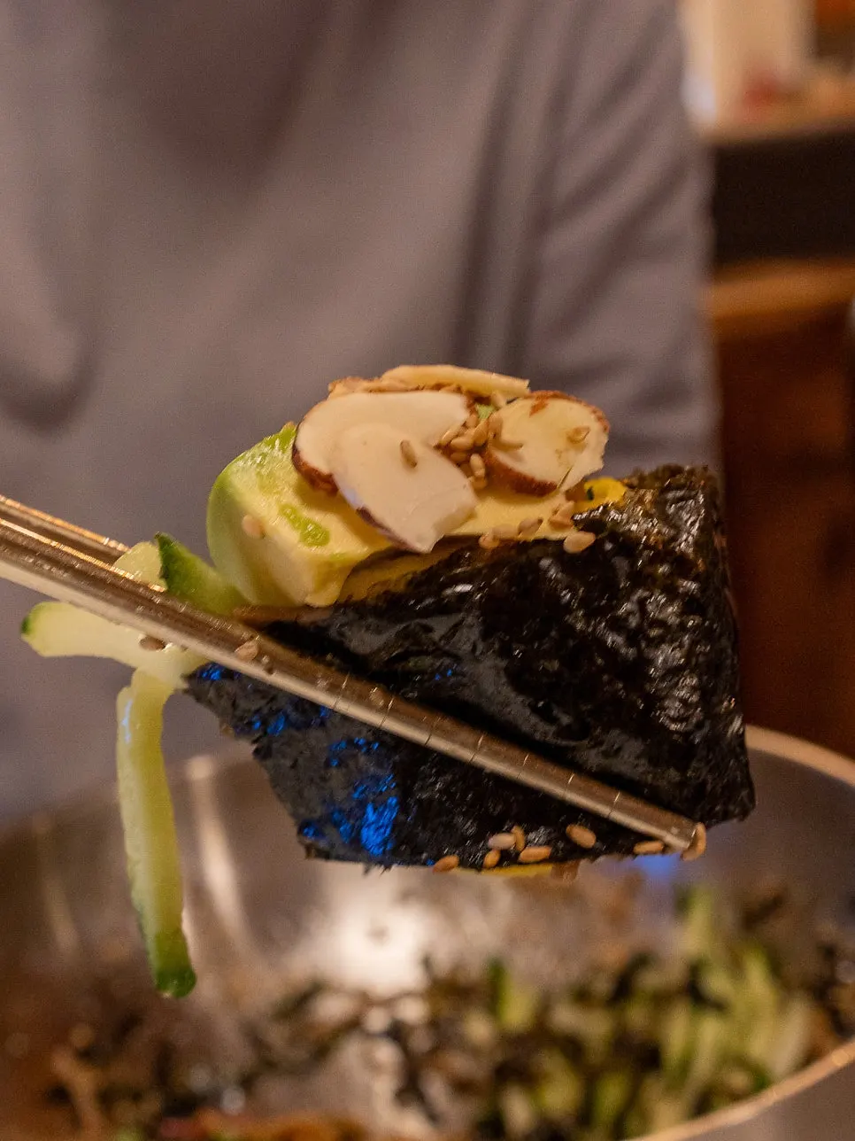 아보카도 메밀김밥 단면