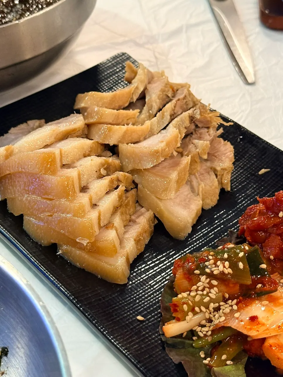 Plate of bossam included in the 2-person set