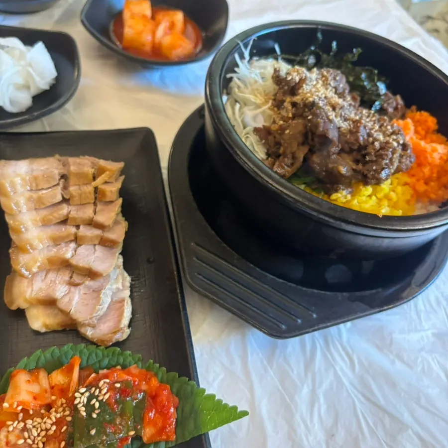 강원도식 한식 한 상 전경