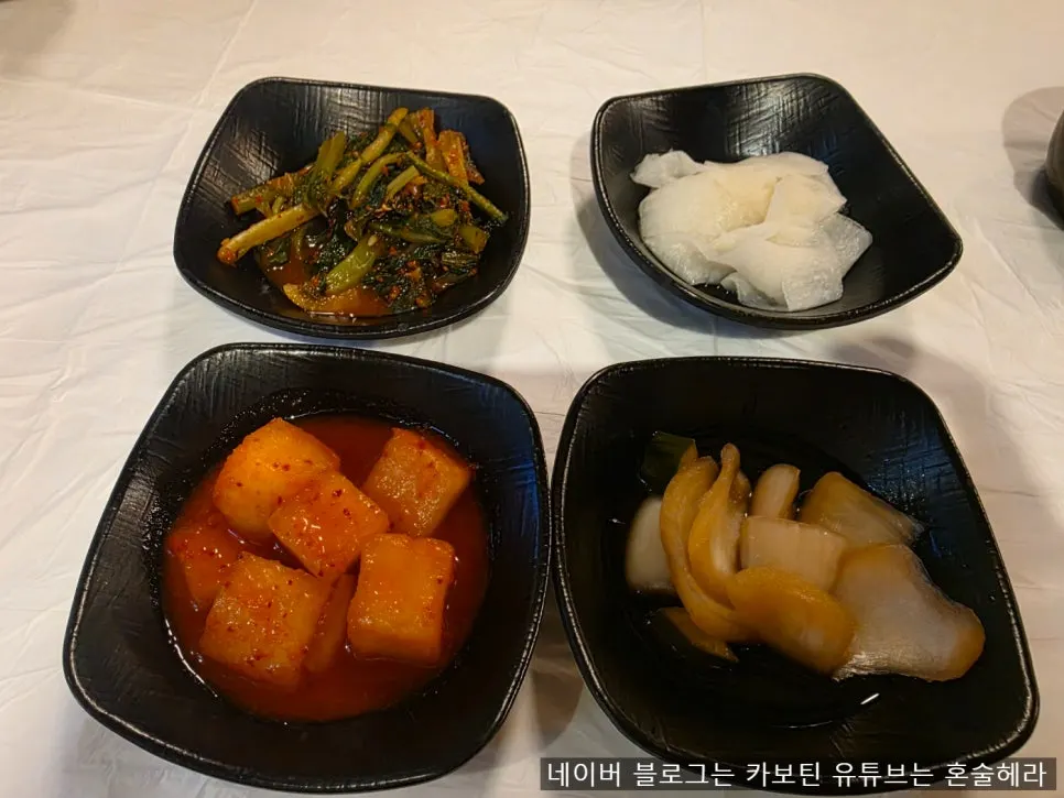 Plate of side dishes taken from the self-serve bar