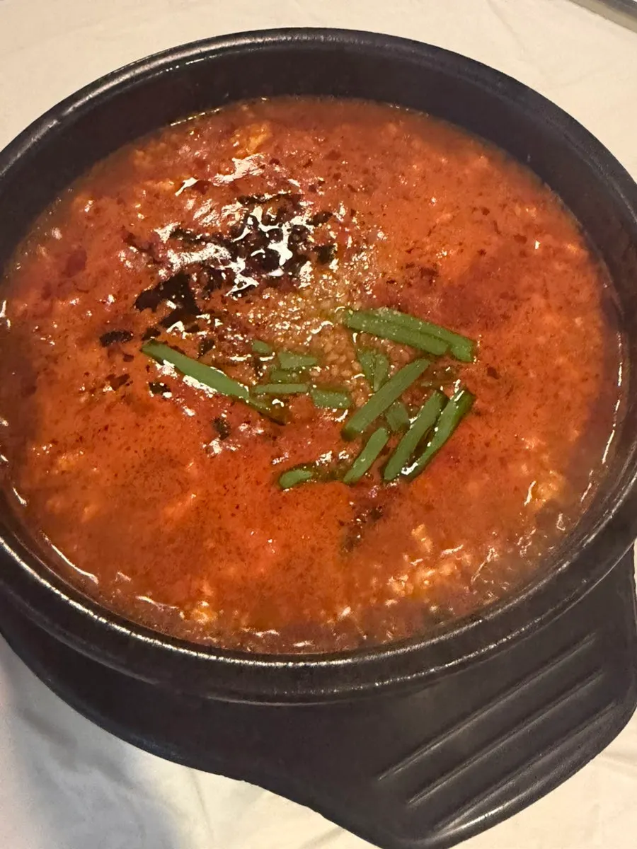 바지락이 들어간 얼큰초당순두부
