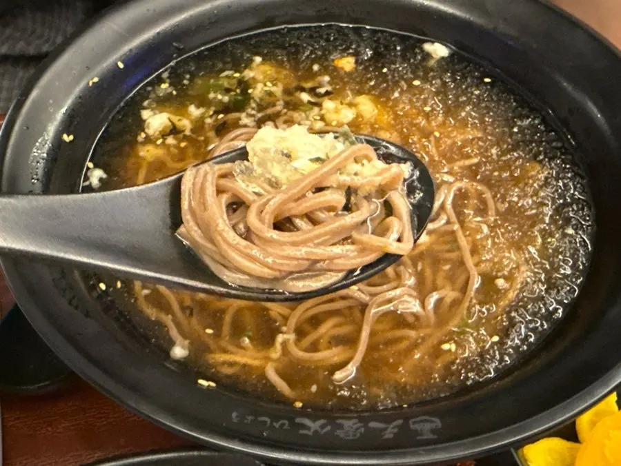 Soba noodles and dipping sauce