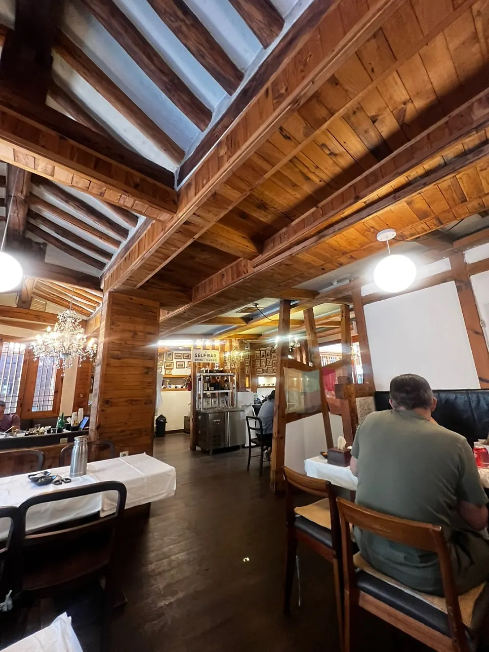 A corner of the interior with a hanok feel