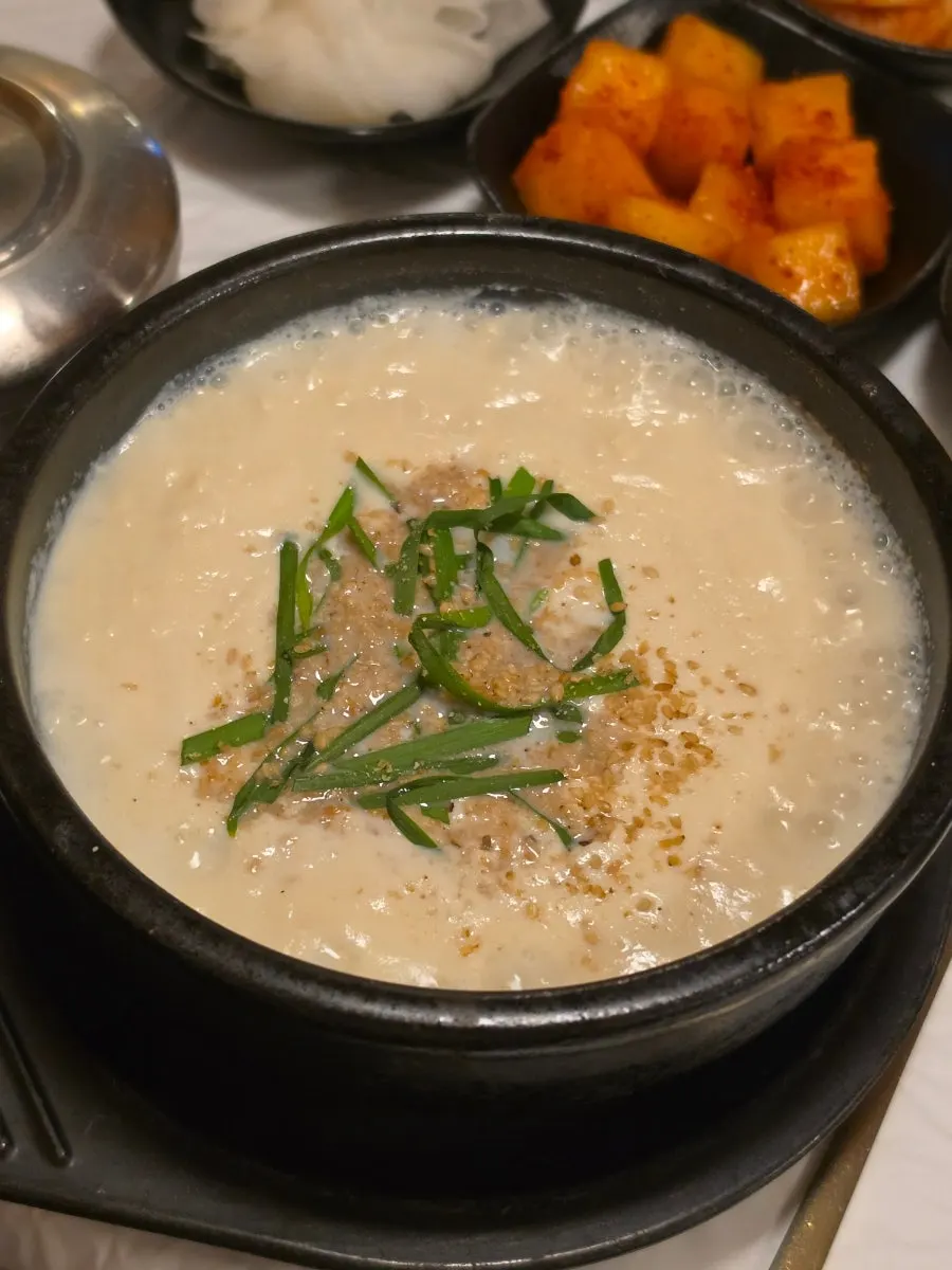 A bowl of clear chodang sundubu
