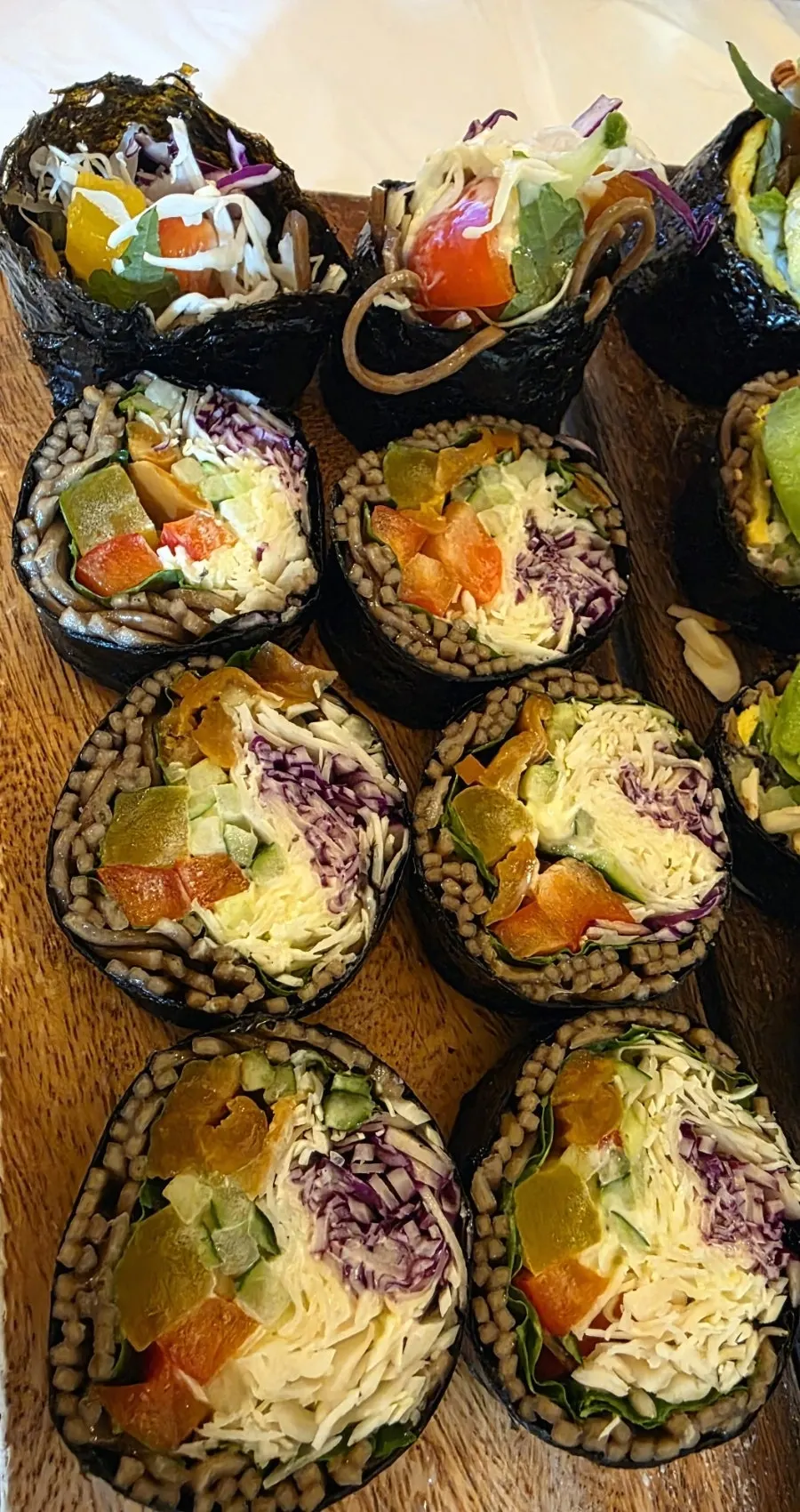 Cross-section of the avocado gimbap