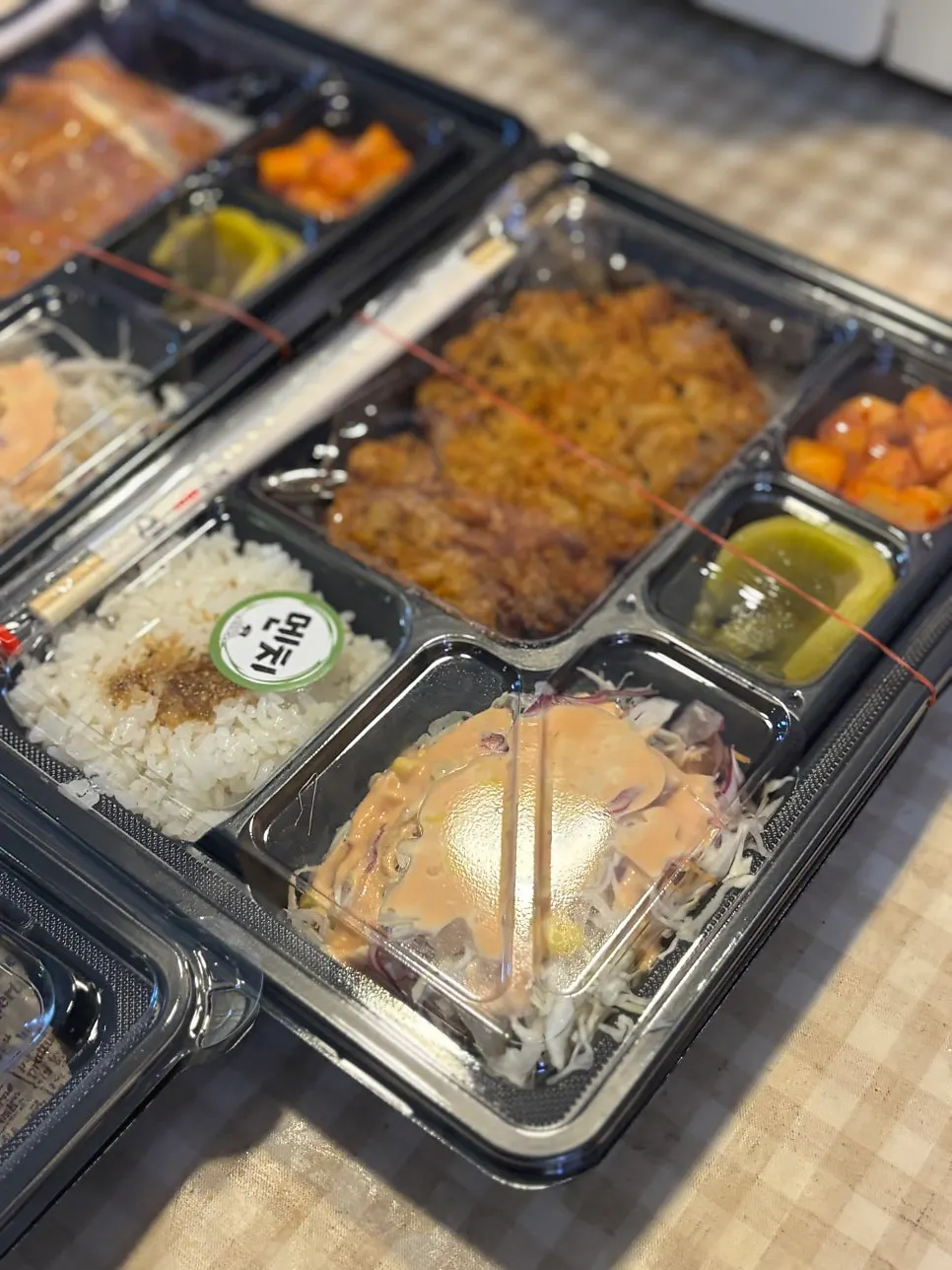 Tonkatsu lunchboxes packed to go