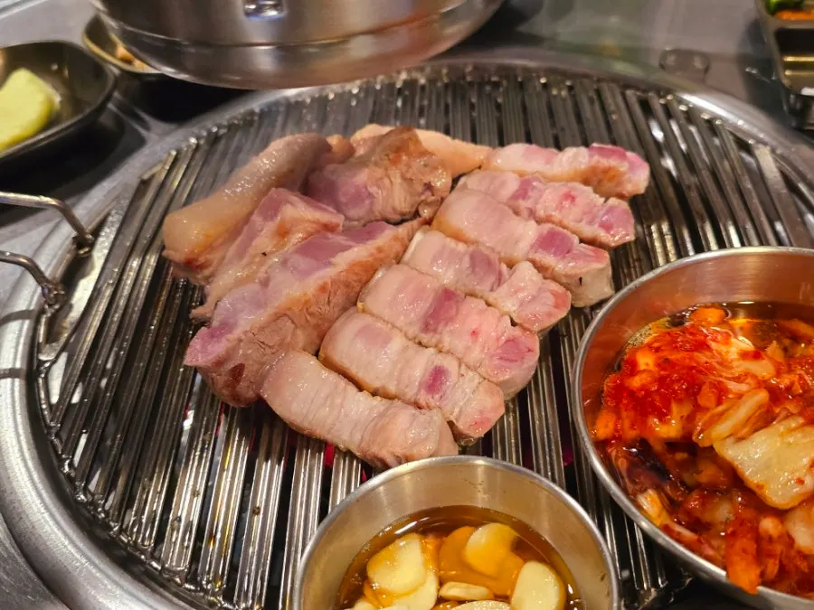 Close-up of the steaming bonus egg dish