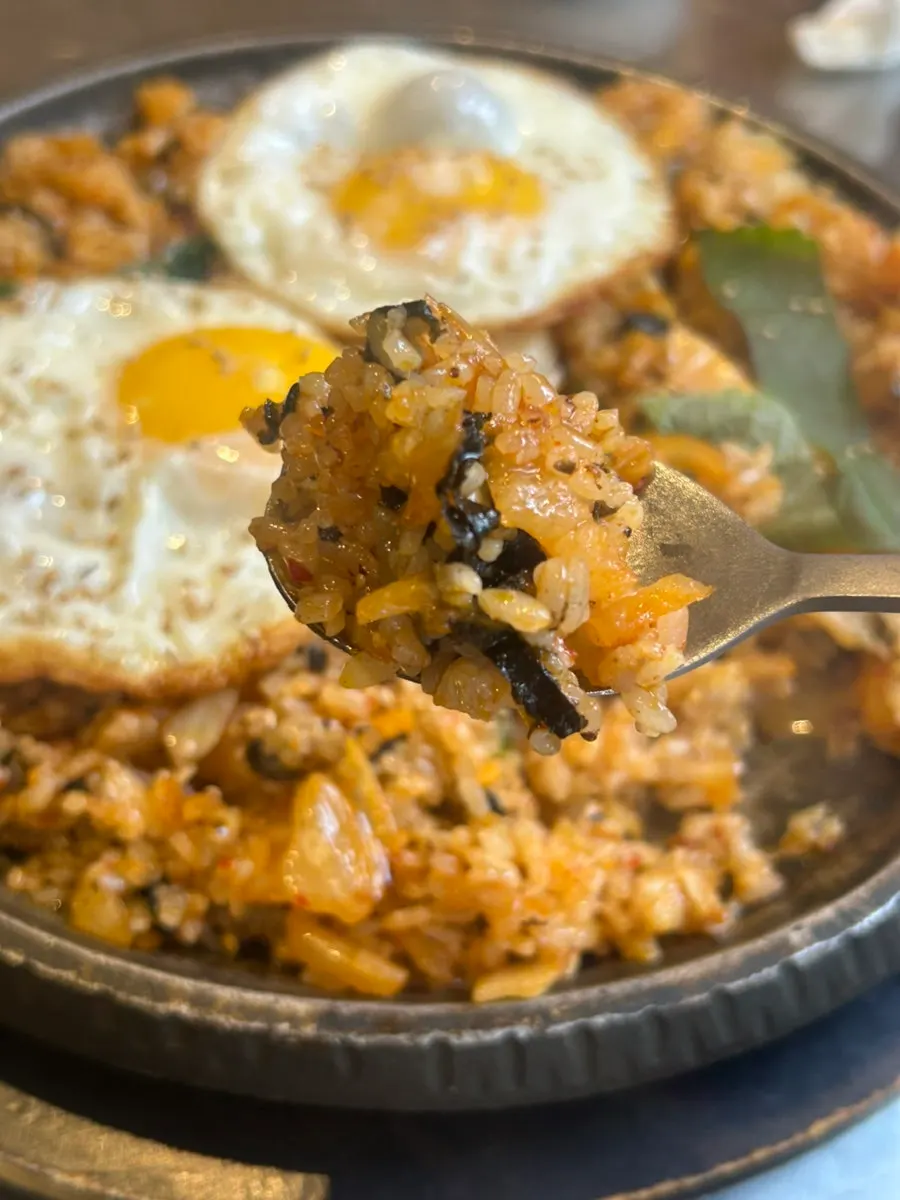 Serving of yang fried rice for two