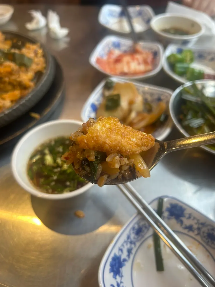 Spicy, satisfyingly chewy yang fried rice