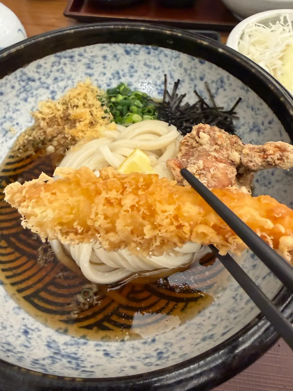 A plate of crispy shrimp tempura