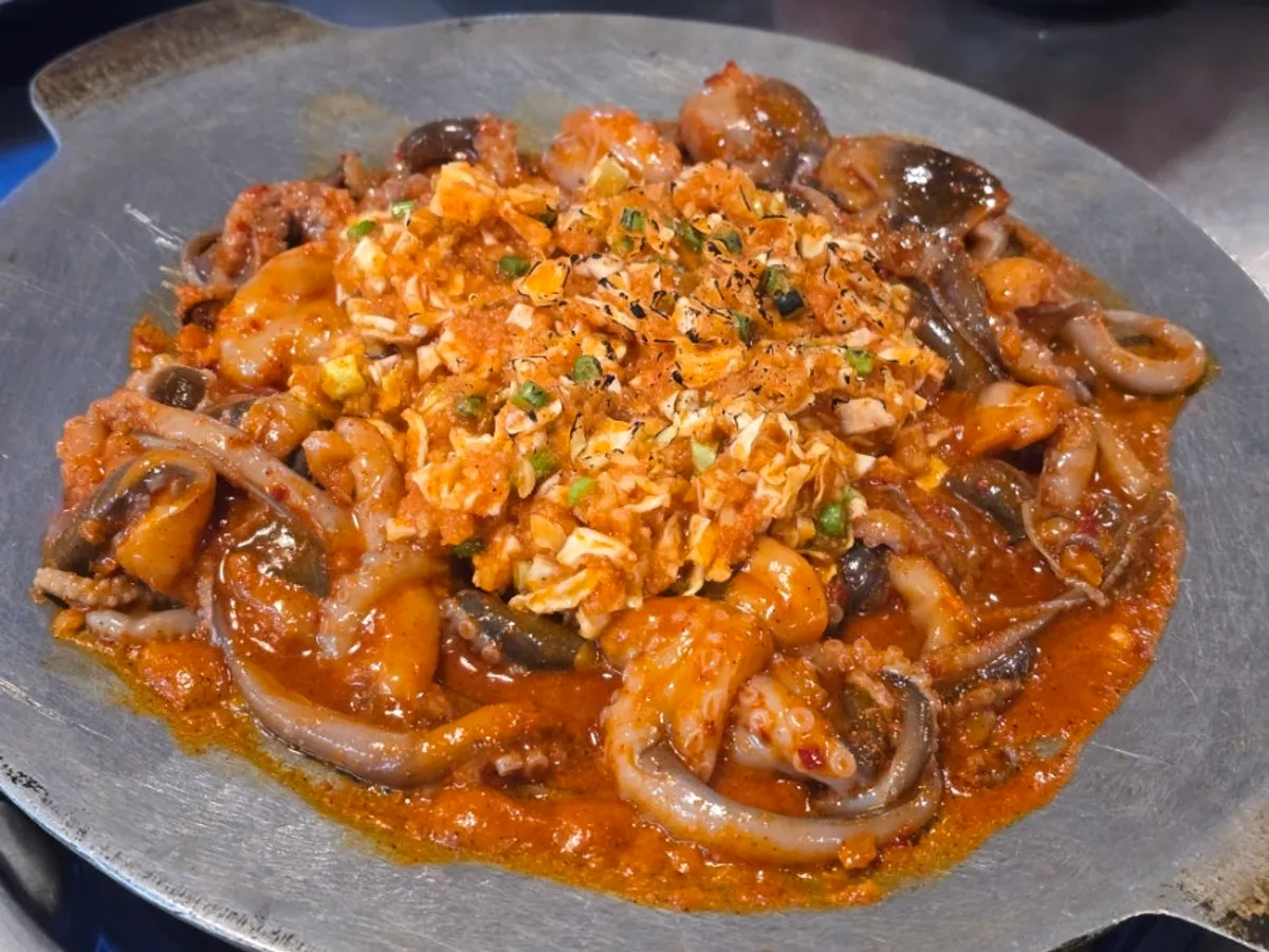 토치로 구운 마늘폭탄 철판쭈꾸미