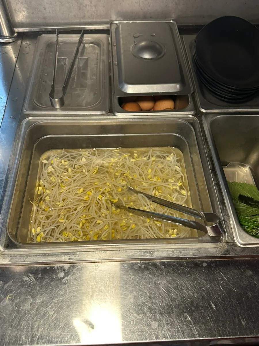 Egg yolk mixed into mayonnaise sauce