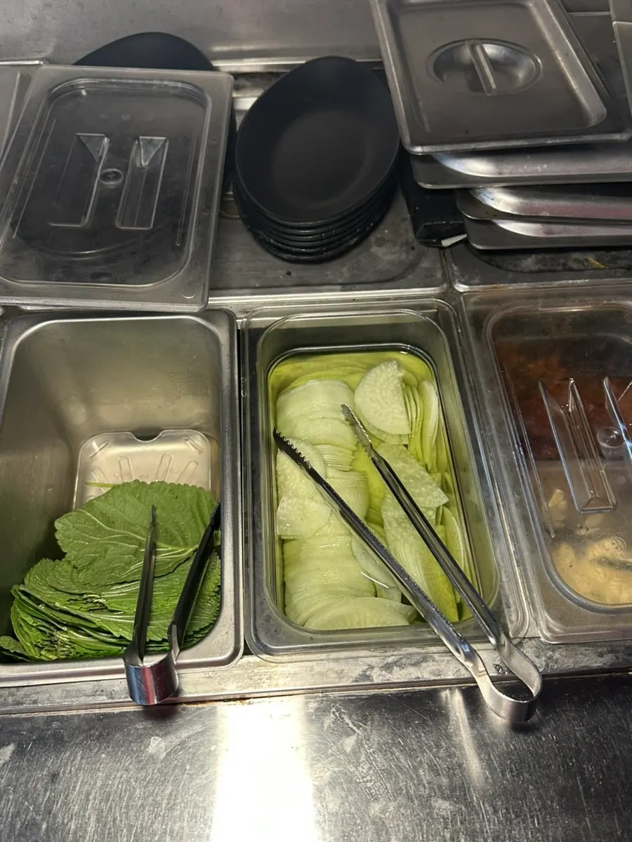 Egg white placed on the hot plate