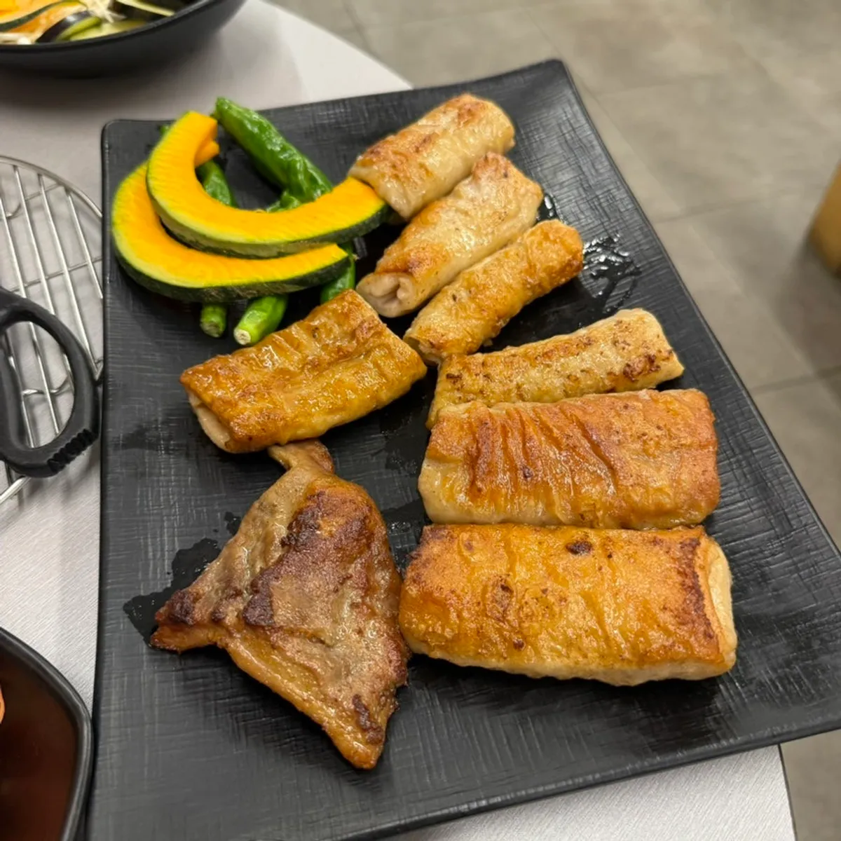 Self-serve banchan bar at Chammak