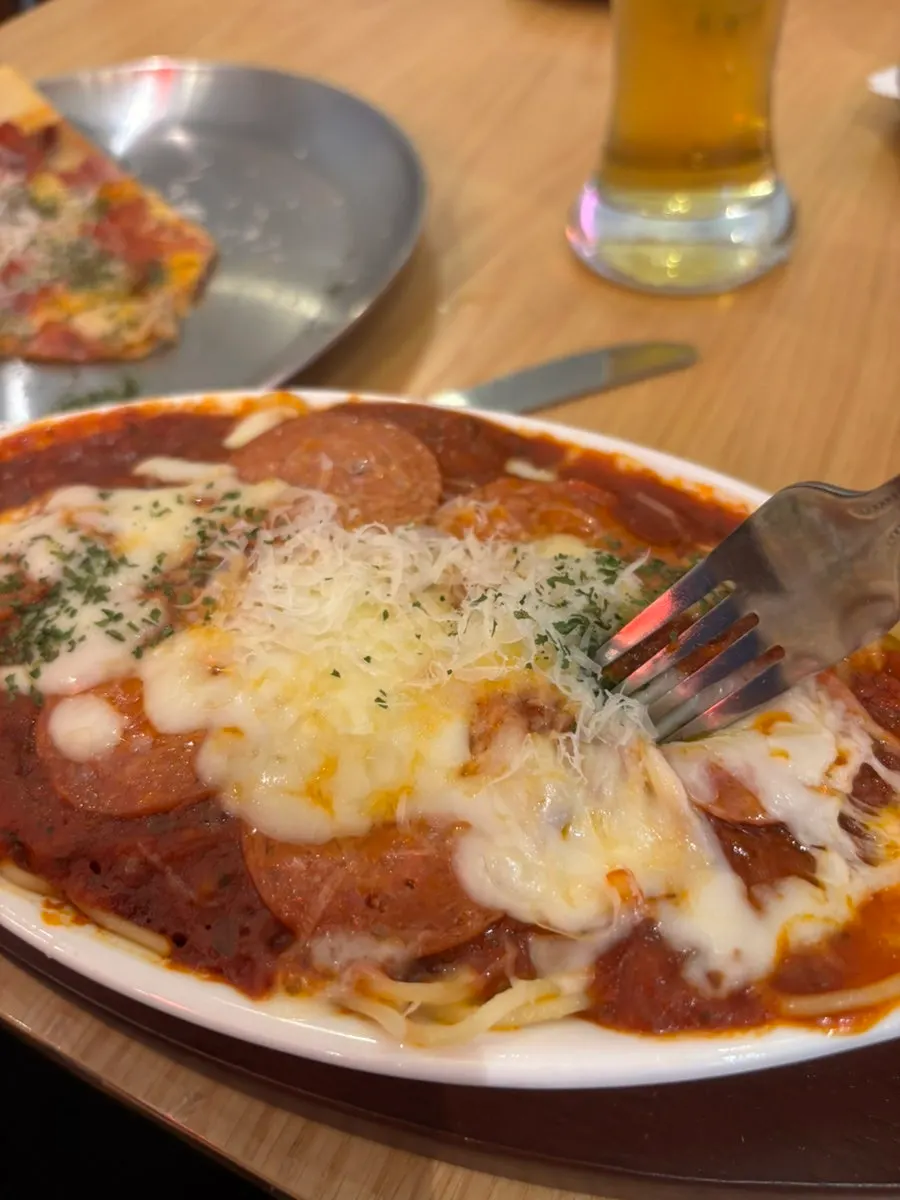 Pepperoni tomato spaghetti