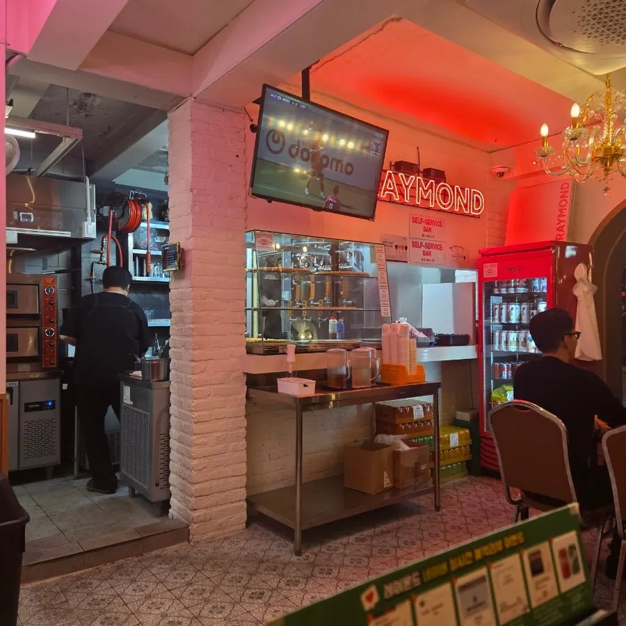 Interior of Raymond Isu Branch with American pub atmosphere