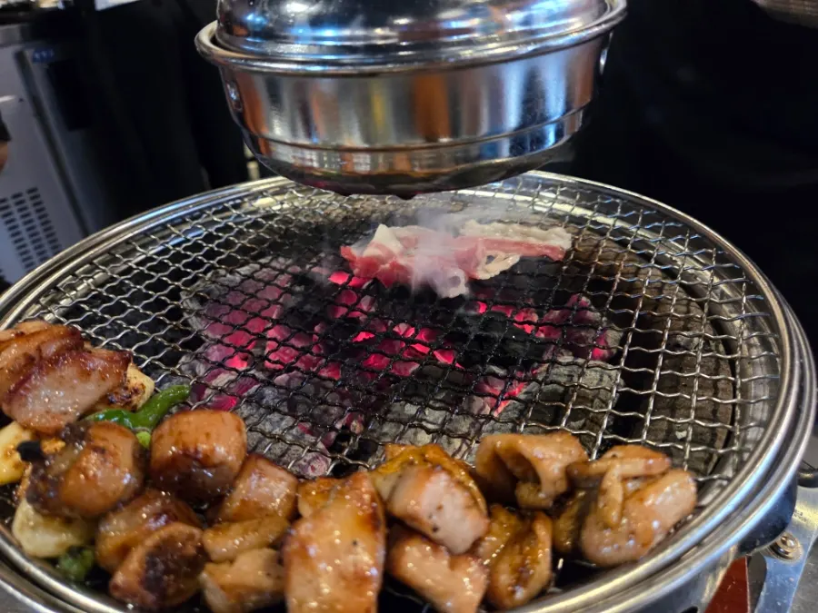 Grilled intestines brushed with special sauce