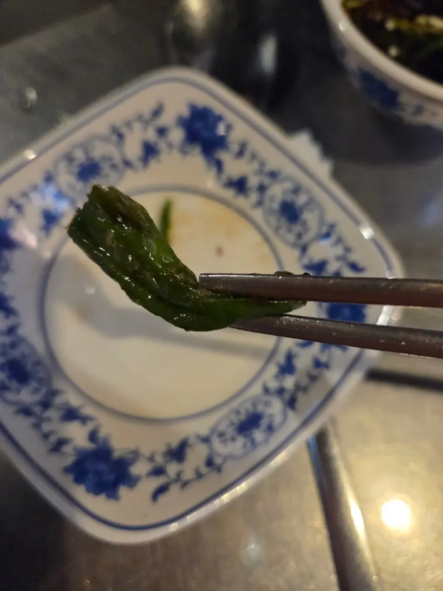 Daechang dipped in sauce