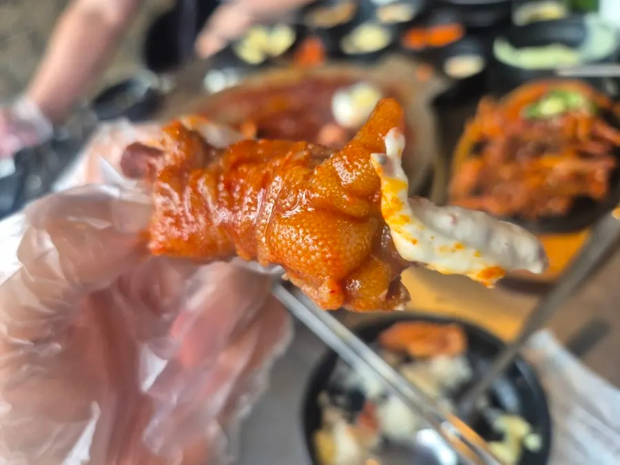볶음밥과 남은 양념 철판
