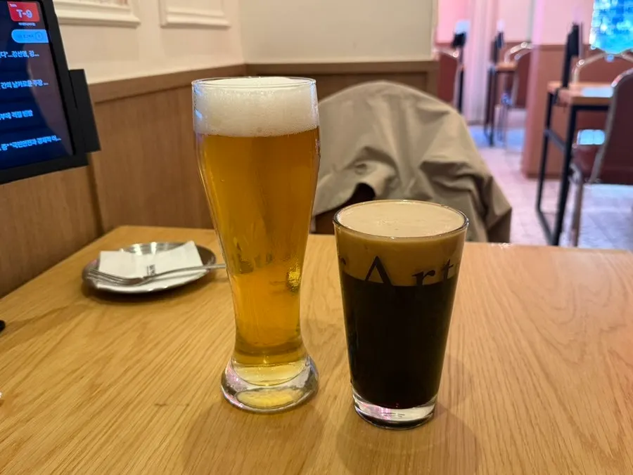 A glass of craft beer at Raymond Isu Branch