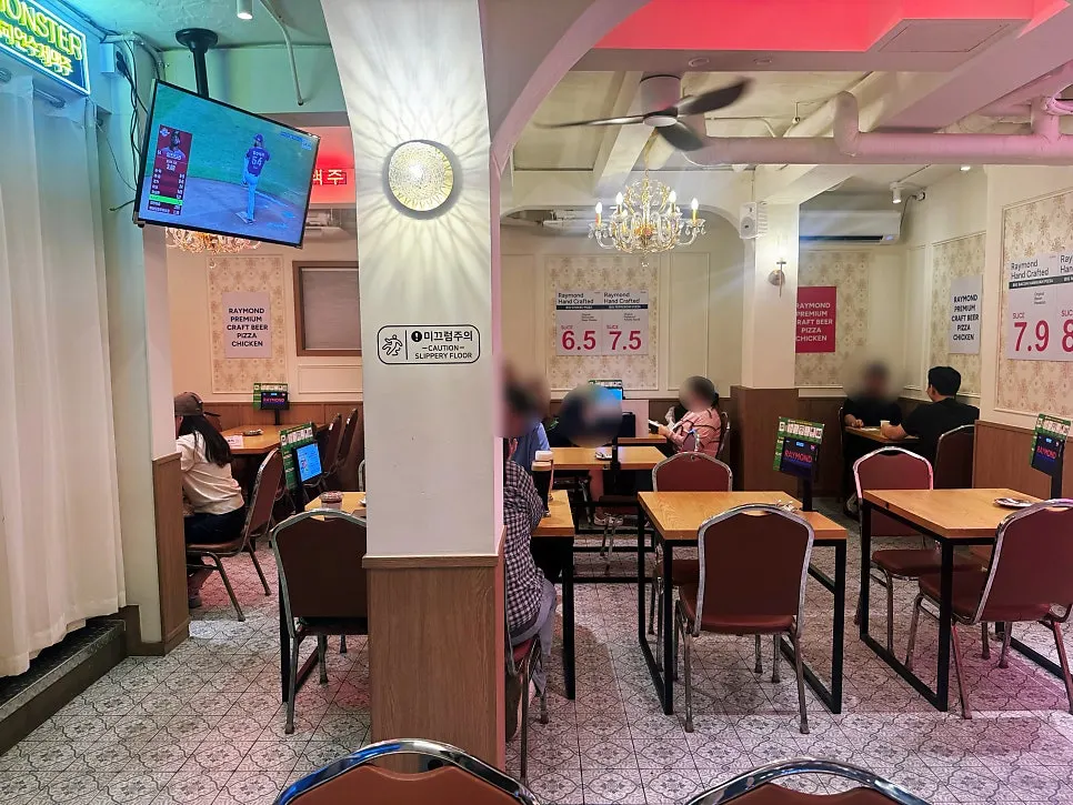 View of the casual interior of the restaurant