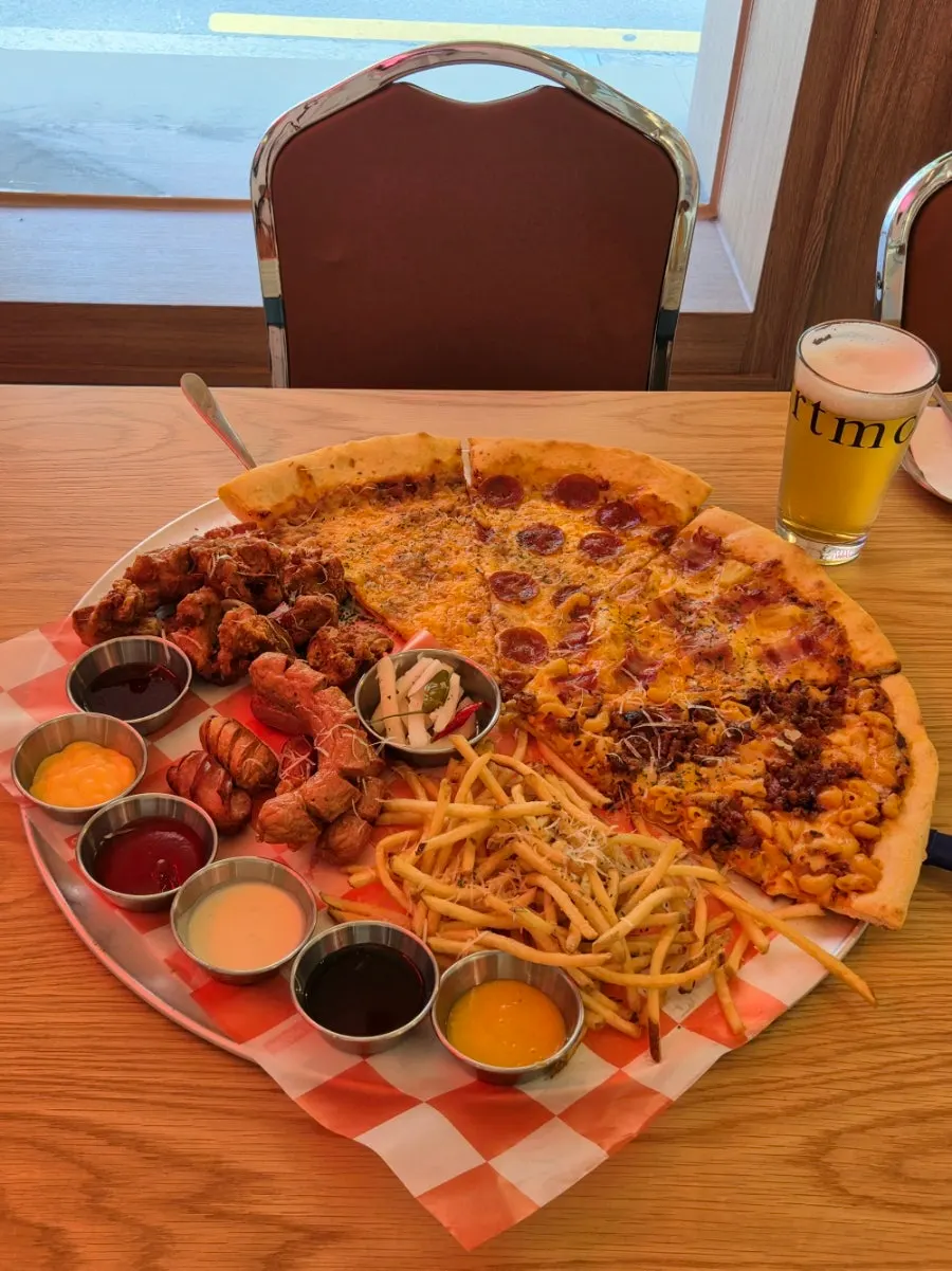 A slice cut with the special pizza wheel cutter